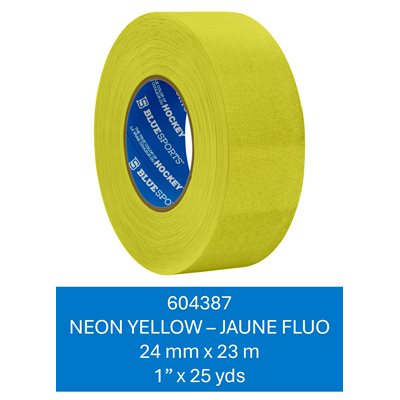 Cotton Neon Yellow 24mm x 25m / 1" x 25 yds - 48 r / c