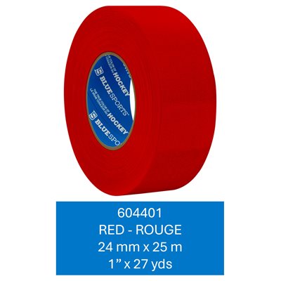Coton couleur Rouge 24mm x 25m - 48 rouleaux