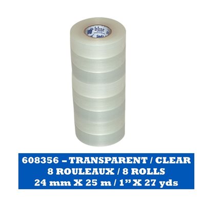TRANSPARENT Paquet de 8 rouleaux / CLEAR Pack of 8 rolls
